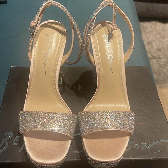 Betsey Johnson SB Elora Women Rhinestone Betsey Johnson wedge pumps